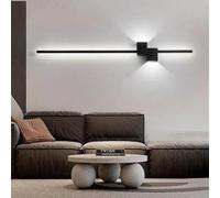 QYYZTQY Light Indoor Lamp Creative Background Decoration Wall Long Aluminium Acrylic for Living Room Hallway Bedroom (Black-White Light,100cm)