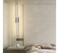 QYYZTQY Light Indoor Lamp Creative Long Decorative Parallel Wall Aluminium Acrylic for Bedroom Living Room Corridor (Black-White Light,74cm)