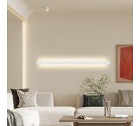 QYYZTQY Light Indoor Lamp Long Strip Minimalist Decorative Wall Aluminium Acrylic for Living Room Bedroom Hallway (White-White Light,150cm)
