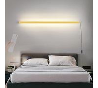 QYYZTQY Light Indoor Remote Control Lamp Dimmable 2700K-6500K with in Cord Wall Long Aluminium for Bedroom Living Room Stairs (Gold,180cm)