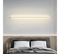 QYYZTQY Light Indoor USB Rechargeable Lamp Battery Operated with Wall Long Strip Aluminum for Corridor Bedroom Living Room (White-Warm Light,120cm)