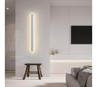 QYYZTQY Light Indoor with Remote Control Lamp 2700K-6500K Dimmable Long Strip Wall Iron Acrylic for Bedroom Hallway Living Room (Gold,60cm)