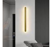 QYYZTQY Light Indoor with Remote Control Lamp 2700K-6500K Dimmable Long Strip Wall Iron Acrylic for Bedroom Hallway Living Room (Gold,60cm)