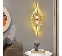 QYYZTQY Light Indoor with Remote Control Lamp Dimming 2700K-6500K Creatively Decoration Wall Acrylic Gold for Bedroom Living Room Corridor (A)
