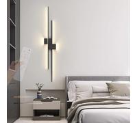 QYYZTQY Light Indoor with Remote Control Lamp Dimming 2700K-6500K Linear Wall Long Strip for Bedroom Living Room Corridor (Black,100cm)