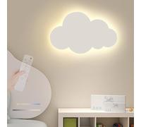 QYYZTQY Light Indoor with Remote Control Lamp Dimmings 2700K-6500K Creative Clouds Decoration Wall Iron Acrylic for Kids Bedroom Living Room (A,25cm)