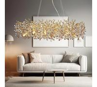 QYYZTQY Light Luxury Living Dining Room Decoration Crystal Chandelier Luxurious and Atmospheric Art Villa Lamp Furniture