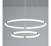 QYYZTQY Lights Ring Pendant Light, White Acrylic Suspension with Iron Fixing Bracket Hanging ° Decorative Fixture, Chandelier