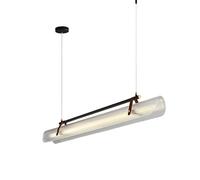 QYYZTQY Linear Chandelier Dining Table Pendant Light LED Hanging Ceiling Lamp, Postmodern Pendant Lights Kitchen Island Lighting Fixture 4000K Suspension Lamps for Bedroom