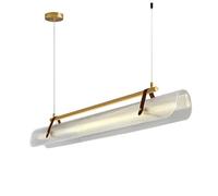 QYYZTQY Linear Chandelier Dining Table Pendant Light LED Hanging Ceiling Lamp, Postmodern Pendant Lights Kitchen Island Lighting Fixture 4000K Suspension Lamps for Bedroom