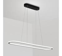 QYYZTQY Linear Chandelier Nordic LED Pendant Light 3 Color Mode Hanging Ceiling Lamp Square Hanging Chandeliers for Dining Room Pool Table Kitchen Island Lighting Fixture