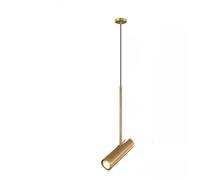 QYYZTQY Linear Long Tube LED Pendant Light for Bedroom Bedside TV Wall Decor Living Room Minimalist Chandelier Adjustable Angle Nordic Hanging Lamp(Gold)
