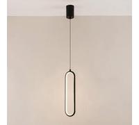 QYYZTQY Linear Pendant Light Fixture Black Linear Chandelier Ceiling Lighting Indoor Minimalist Suspension Lamps for Living Room Office Single Head Kitchen Island Lights
