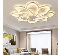 QYYZTQY Living Room Ceiling Light Creative Petal Restaurant Bedroom Ceiling Lamp with Remote Control Dimmable Lighting Acrylic(Size:8 Flames)