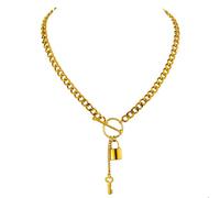 QYYZTQY Lock Necklace For Women and Men, 925 Sterling Silver Lock Heart Necklace Pendant Twist Chain Choker Necklace, Padlock Necklace For Women, Lock Chain Necklace, Lock Necklace Men