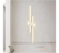 QYYZTQY Long Light Indoor with Remote Control 2700K/6500K Dimmable Wall Iron Aluminium Minimalist Linear for Living Room Bedroom Kitchen (120cm,Black)