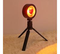 QYYZTQY Love Projection Lamp Romantic Floor Lamp Black Night Light LED Sunset Lighting Rainbow Atmosphere Lamps Bedside Table Lights for Bedroom Living Room Party Bar