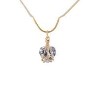QYYZTQY Lucky Heart Necklace For Women, Sweet Necklace Castle Heart Pendant Lucky Necklace, Love Heart Pendant Necklace, Heart Necklace, 4 Heart Necklace
