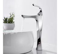 QYYZTQY Luxury Golden Chrome Bathroom Tall Deck Mounted Sink Mixer Tap for Hot Cold Water Single Lever Basin Faucet - Home Improvement Essential