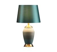 QYYZTQY Luxury Postmodern Bedroom Bedside Desk Lamp Handmade Fabric Ceramic Office Desk Light Counter Showcase Hotel Front Desk Table Lamp Villa Clubhouse Backdrop Farmhouse Lighting Fixture