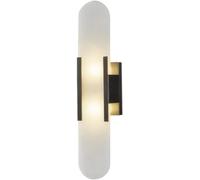 QYYZTQY Marble Mounted Lamp All Bronze Black Gold Wall with G4 Base for Bedroom Bathroom Vanity Living Room Hallway Stair Wall Light(Black)