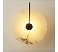 QYYZTQY Marble Wall, Creative Wall Lamp, Elegant Indoor Wall Light, Stone Lamp Shade and Metal Base, Wall Lantern for Bedroom Kitchen Living Room Dining Room Hallway (Color : Black, Size : 25c