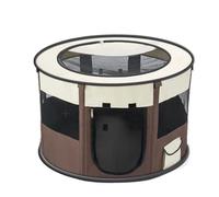 QYYZTQY Maternity Room Nest Tent Enclosed and Kitten Supplies Shelves Wall Frame Climbing Cat Climber(Brown,Large)