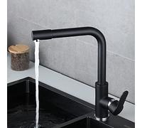 QYYZTQY Matte Black Down Single Hole Sprayer,Single Lever Kitchen Sink Faucet with Pull out Sprayer
