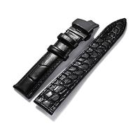 QYYZTQY Matte Leather Watch Strap, 20mm-21mm Green and Dark-Brown - Soft Wrist Band for Watches