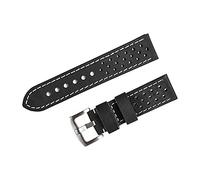 QYYZTQY Matte Leather Watch Strap, 20mm-21mm Green and Dark-Brown - Soft Wrist Band for Watches