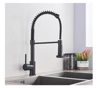 QYYZTQY Matte Sink Faucet One Handle Spring Hot and Cold Water Tap Deck Mounted Bathroom Kitchen Crane(Matte Black)