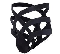 QYYZTQY Men Thong Underwear G-String Cutout Bandage Lingerie Bulge Pouch Briefs Jockstrap Male Strappy Briefs Underpants Black