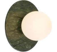 QYYZTQY Mid Century LED Natural Green Jade Glass Light Vintage Inspired Warm White Lighting for Living Room Bedroom Bathroom Hallway Office Dimmable Wall Lamp
