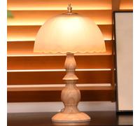 QYYZTQY Mid Century Table Lamp for Office Reading LED Desk Lamp USB ed Wood Grain Milk Glass Table Lamp Vintage Farmhouse Bedside Nightstand Lamp for Living Room Kids Bedroom Home