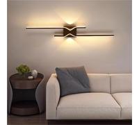 QYYZTQY Minimalist Black Linear LED up and Down Lighting Light Fixture for Hallway Bathroom Bedroom Living Room Kitchen Staircase Bedside Entryway Wall Lamp