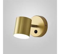 QYYZTQY Minimalist Decorative LED Light Creative Round Iron Art Two Colors Mounted Lamp for Indoor Bedside Living Hallway Dining Room Wall (Gold)