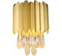 QYYZTQY Minimalist E12/ Base Luxury Crystal Mounted Lamp for Living Room Bedroom Study Hallway Wall Light Gold Indoor Lighting