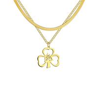 QYYZTQY Minimalist Four Silver Girls Pendant A 4 Leaf Alhambra Lucky Necklace for Women