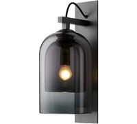 QYYZTQY Minimalist Light Double Glass Lampshade Nordic Style for Living Room Bedroom Hallway Garage Wall Mounted Lamp with E26/ Base(Black)