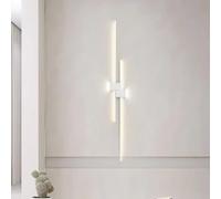 QYYZTQY Minimalist Nordic Wall Lamp - Black and White with Warm White Light, 120cm (Suitable for Bedrooms, Living Rooms, Corridors)