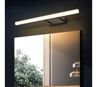 QYYZTQY Mirror Bathroom Waterproof Long Lamps Indoor 180° Rotatable Wall Acrylic Iron Rectangular for Bedroom Stairway Corridor (40cm,Silver Warm Light)