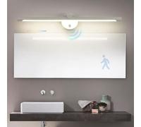 QYYZTQY Mirror Front Lamp with Motion Sensor Light Indoor 2700K/4500K/6500K Dimming Waterproof Wall for Bathroom Vanity Living Room (White,73cm)