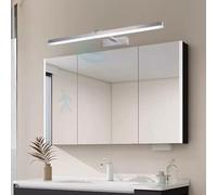 QYYZTQY Mirror Front Light Indoor Waterproof with Motion Sensor Lamp 180° Rotation Wall Long Strip Aluminium for Bathroom Hallway Vanity (Silvery-Warm Light,80cm)