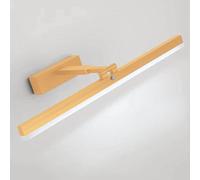 QYYZTQY Mirror Front Light Indoor Waterproof with Motion Sensor Lamp 180° Rotation Wall Long Strip Aluminium for Bathroom Hallway Vanity (Silvery-Warm Light,80cm)