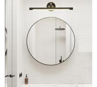 QYYZTQY Mirror Front Light Motion Sensor Lamp with 17-22cm Adjustable ArmWall 210° Rotation Wall Indoor Waterproof for Vanity Bathroom Living Room (Black-Warm Light,43cm)