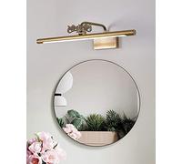 QYYZTQY Mirror Lamp LED Antique Mirror Light, Retro Adjustable Mirror Front Wall Lamp, Anti-Fog Waterproof Bathroom Wall Lamp, for Bedroom Toilet Cabinet Dressing Table Bedside Decor Lamp (Black 35cm)