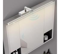 QYYZTQY Mirror Light Indoor with Motion Sensor Lamp 180° Rotation Adjustable Bathroom Waterproof Wall Aluminium for Living Room Bedroom Corridor (White-Warm Light,80cm)