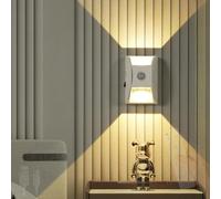 QYYZTQY Motion Sensor Lights with USB Rechargeable Lamp Remote Control Dimmable Wall Aluminium Indoor Decoration for Staircass Living Room Hotel (Black)