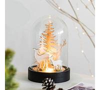 QYYZTQY Natural Animal Children LED Desk Lamp LED Nightlight Handcraft Pattern Rubberwood Bedside Decoration Gift Table Light Elegant Soft Eye Protection