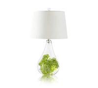QYYZTQY Natural European Flower LED Nightlight with Hydrangea/Couple of Birds Inside of Glass Lamp Body for Decoration Elegant Soft Eye Protection (Color : Bird) (Green)